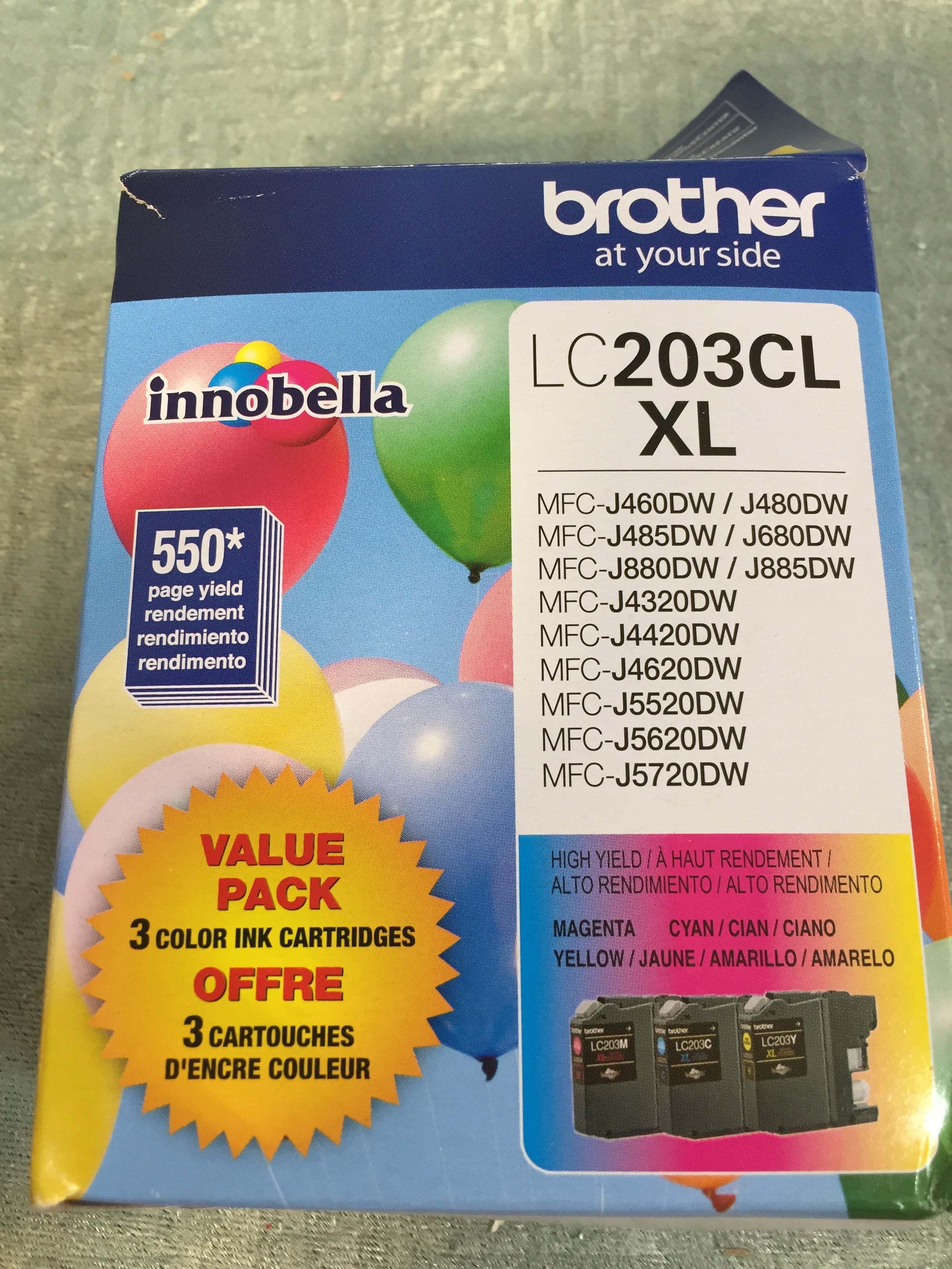 Brother Ink Cartridges - Magenta/Yellow/Cyan - LC203CL-XL (7614887559406)